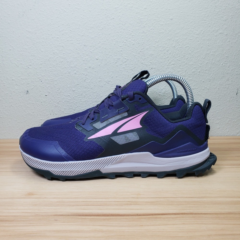 Altra Lone Peak 7 Trail Running Shoes Dark Purple Pink Outdoor Gorpcore Size 7.5